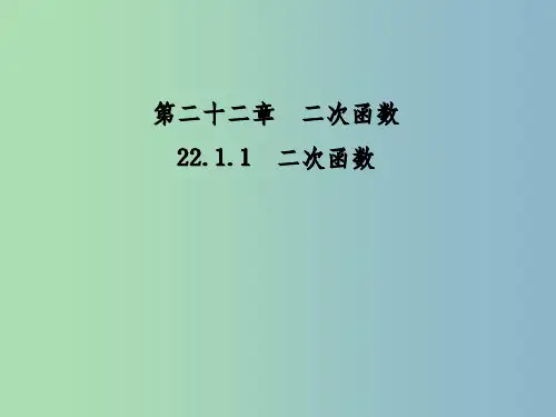 九年级数学上册 22.1.1 二次函数课件 (新版)新人教版