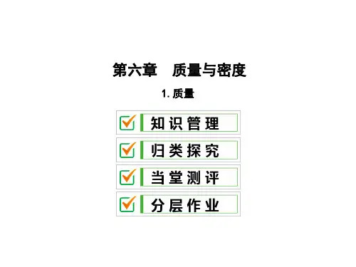 第六章1.质量—2020秋教科版八年级物理上册课件(共20张PPT)