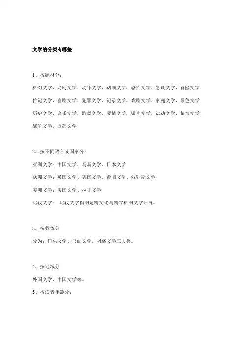 文学的类型
