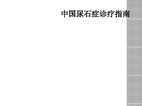 中国尿石症诊疗指南