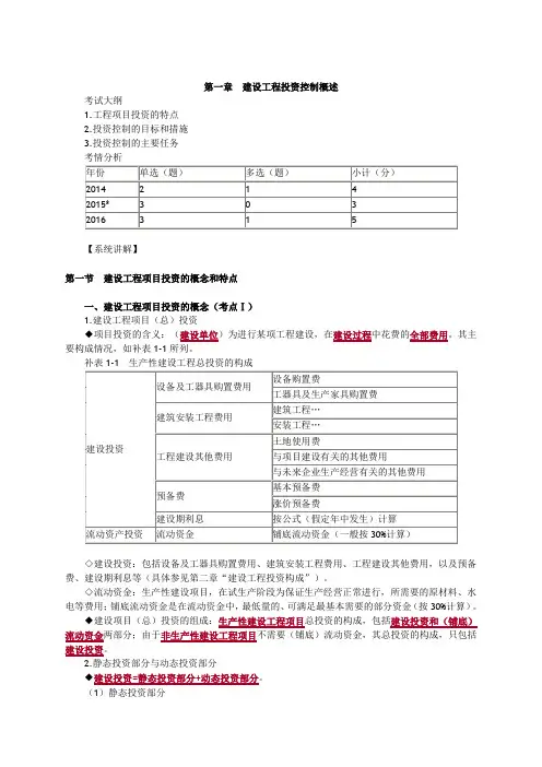 建设工程投资控制