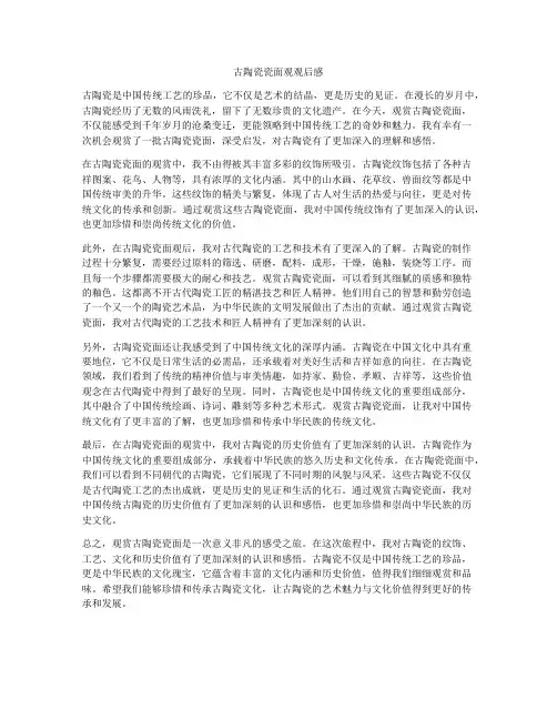 古陶瓷瓷面观观后感