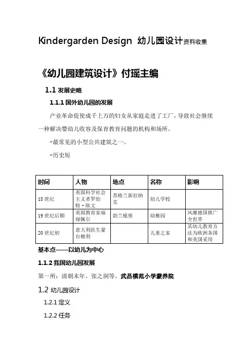 Kindergarden Design 幼儿园设计资料收集