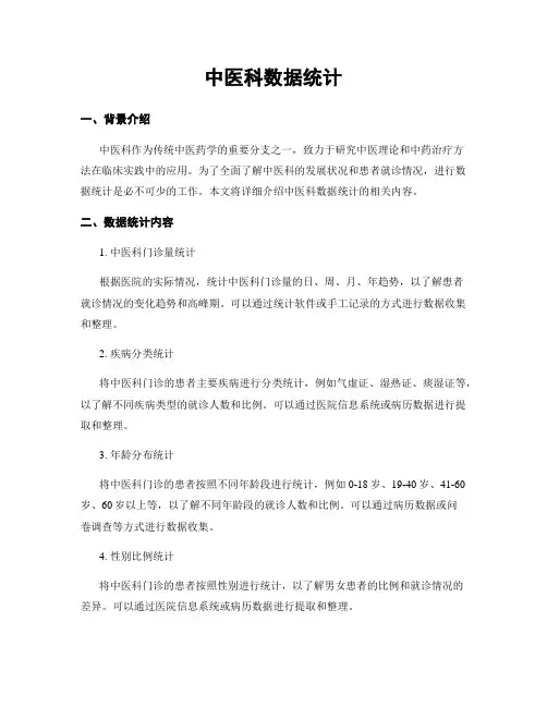 中医科数据统计