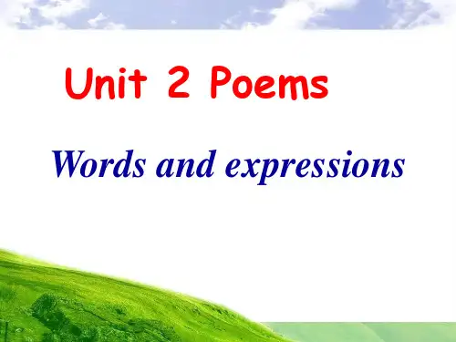 选修6unit2words and expressions