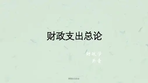 财政支出总论课件