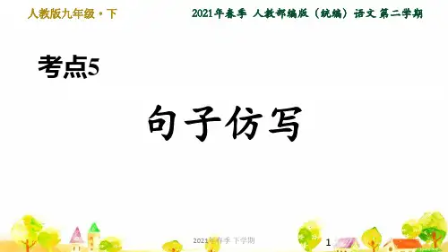 人教部编语文九年级下学期专项训练考点5 句子仿写ppt