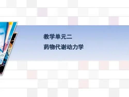 药物基本知识—药物代谢动力学