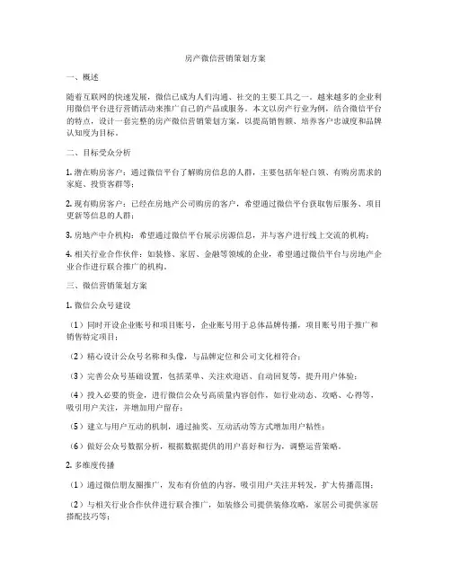 房产微信营销策划方案