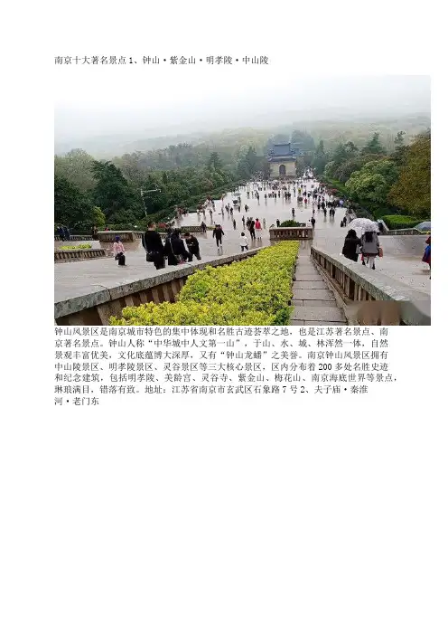 南京十大著名景点