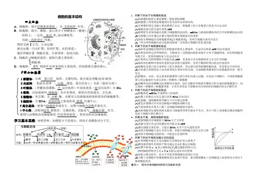 二轮复习-细胞的基本结构
