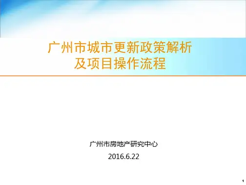 广州市城市更新政策解析及项目操作流程 p
