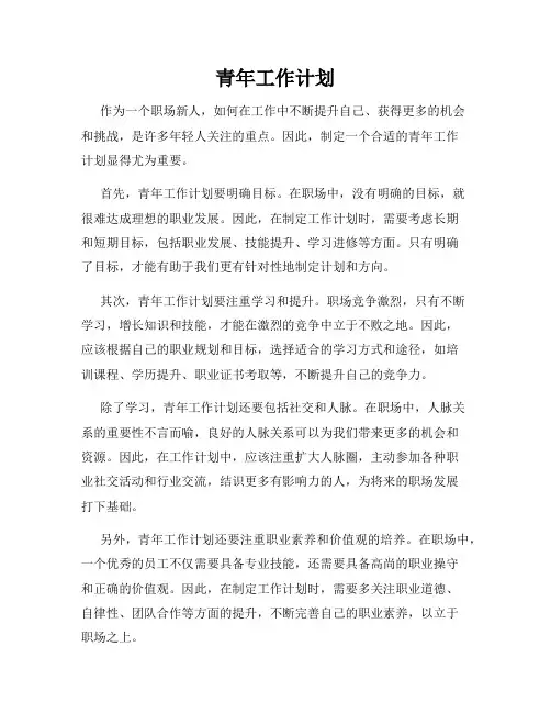 青年工作计划