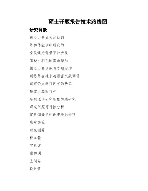 硕士开题报告技术路线图
