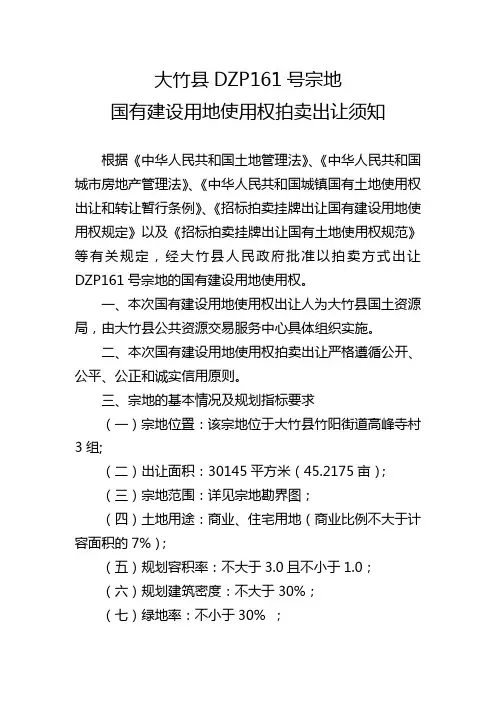 大竹县DZP161号宗地