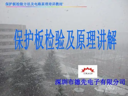 保护板检验方式及电路原理培训教材