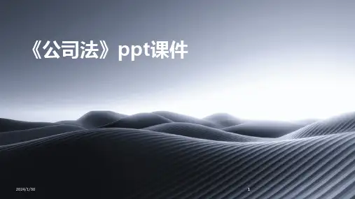 2024版《公司法》ppt课件[1]