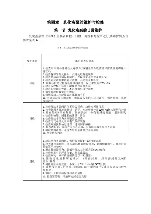 乳化液泵的维护与检修