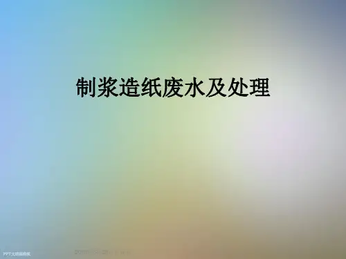 制浆造纸废水及处理