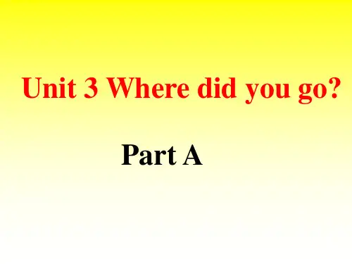 六年级下册英语课件《Unit3 Where did you go Part A》 人教PPT