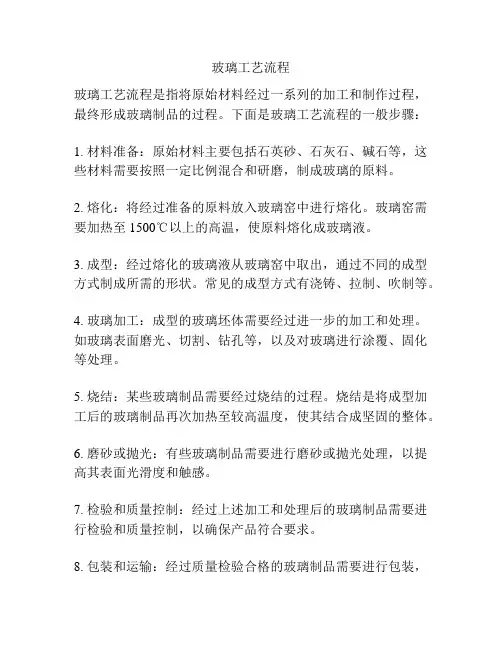 玻璃工艺流程