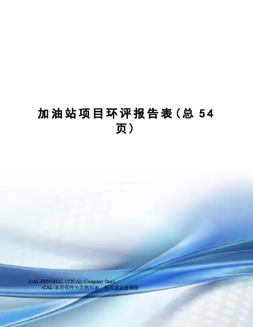 加油站项目环评报告表