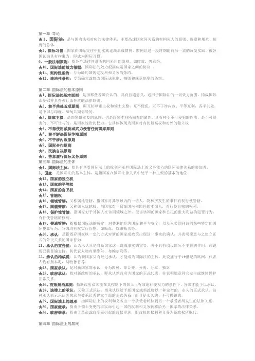 国际法名词解释