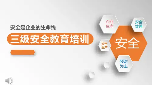 三级安全教育培训PPT模板