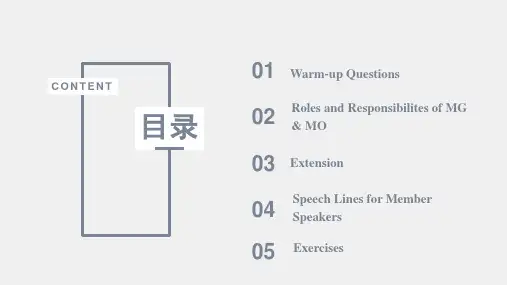 新编英语演讲与辩论课件Chapter10