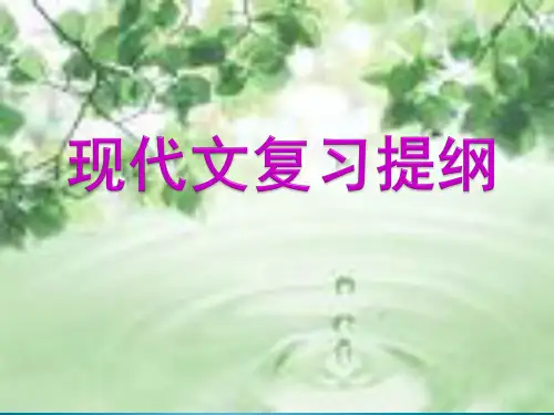 七年级下册语文现代文复习课件