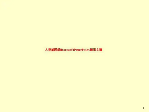 人类基因组MicrosoftPowerPoint演示文稿-精品文档