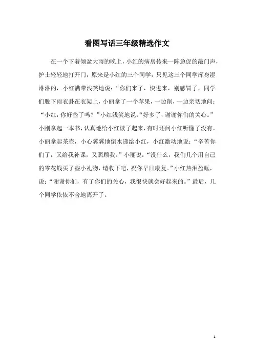 看图写话三年级精选作文