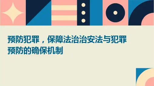 预防犯罪,保障法治治安法与犯罪预防的确保机制