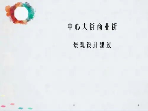 中心大街商业街景观设计建议：三层的商业步行街各个位置景观设计建议