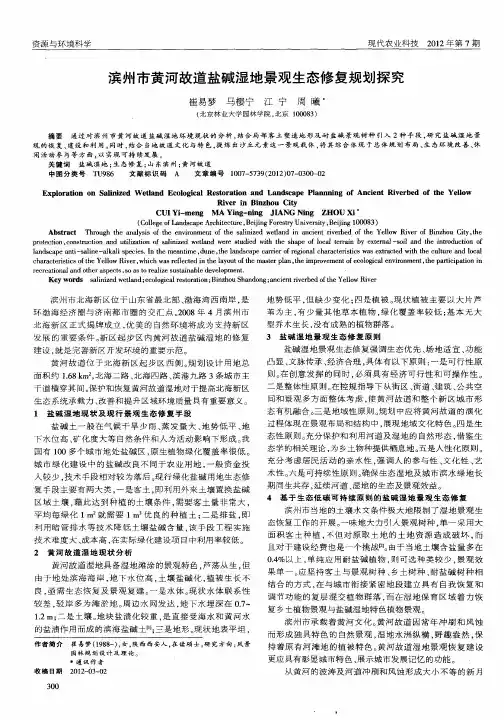 滨州市黄河故道盐碱湿地景观生态修复规划探究