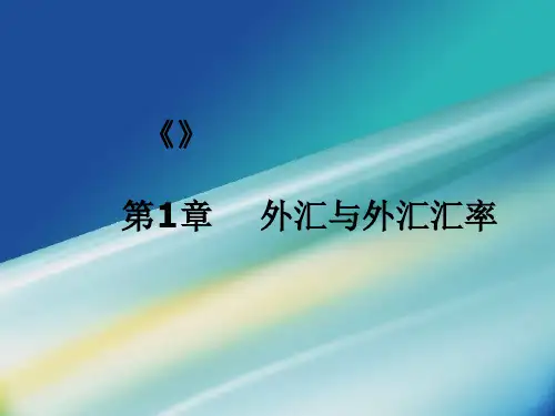 第1章 外汇与外汇汇率PPT课件