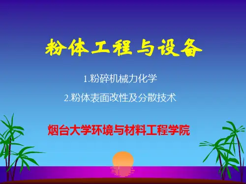 6粉体工程-粉碎机械力化学及表面改性