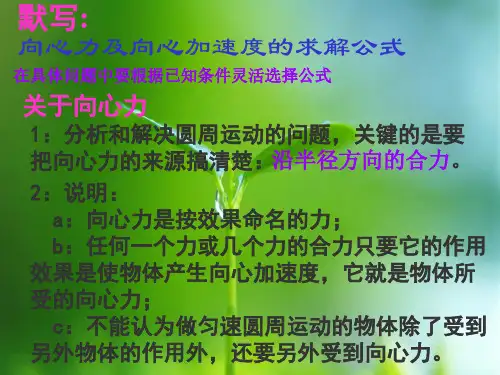匀速圆周运动应用PPT教学课件