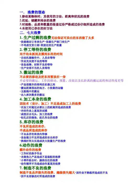 七大浪费
