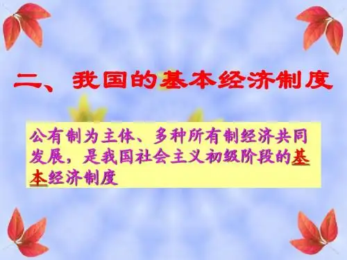 我国的基本经济制度