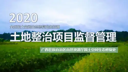 参建单位——土地整治项目监督管理(2020年全区国土空间生态修复业务培训)