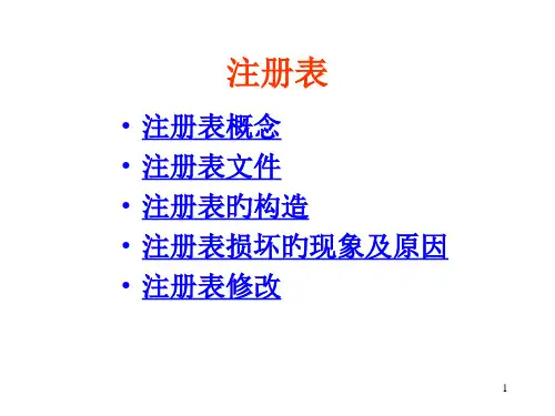 注册表专业知识讲座