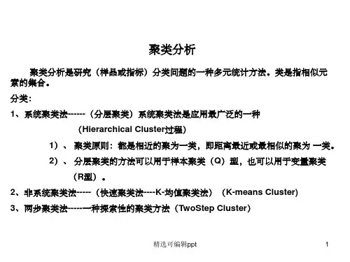 SPSS聚类以及各种聚类分析详解