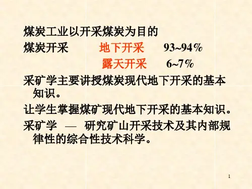 采矿学总论PowerPointP