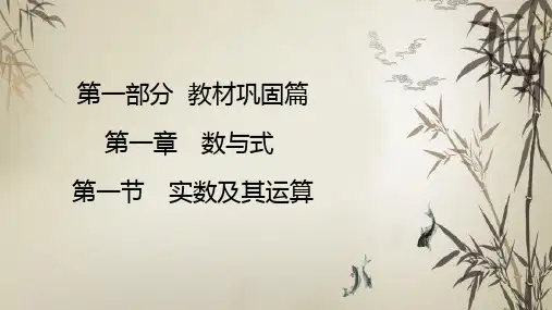 2022年中考数学一轮复习课件：第一章 数与式 第1节 实数及其运算