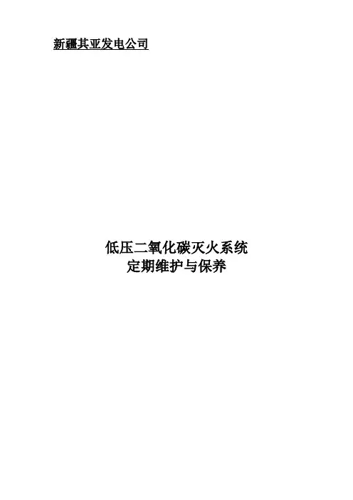 低压二氧化碳系统定期维护与保养