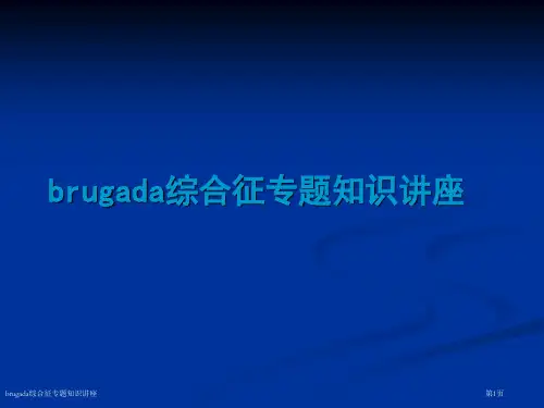 brugada综合征专题知识讲座