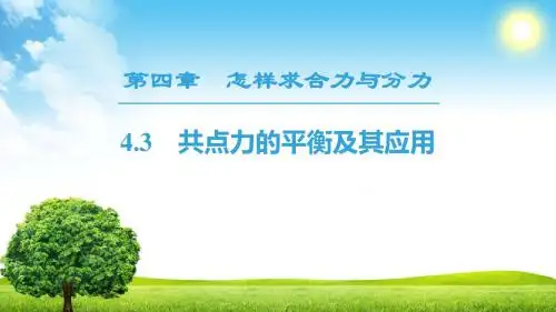2018-2019学年高中物理沪科版必修1课件： 第4章 4.3 共点力的平衡及其应用