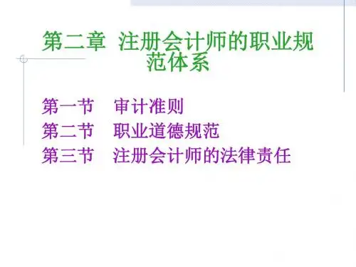 注册会计师的职业规范体系课件(共54张PPT)