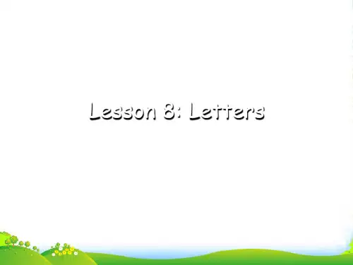 新冀教版三年级英语上册《Lesson 8 Letters》精品课件